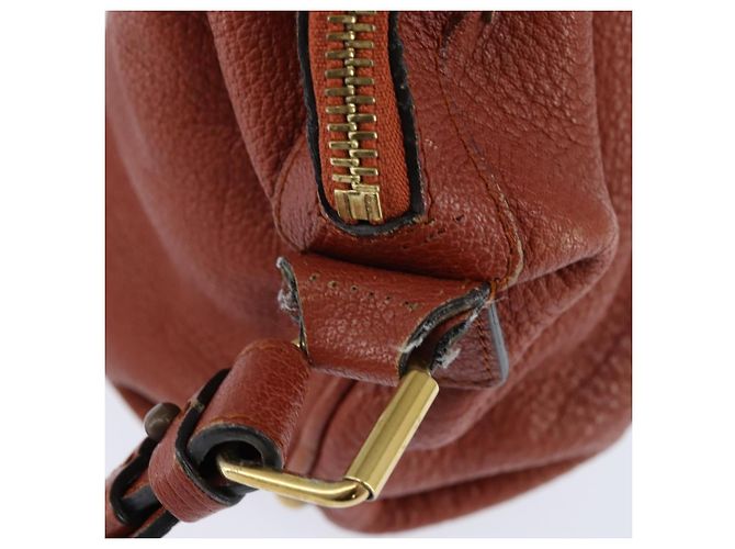 Chloé Borsa a Mano Chloe in Pelle 2 in 1 Arancione Oro Auth BA7366 D'oro - vista 5