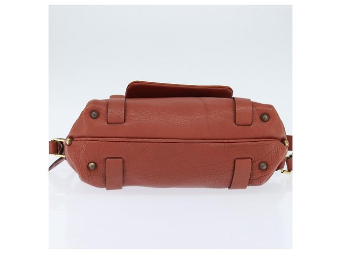 Chloé Borsa a Mano Chloe in Pelle 2 in 1 Arancione Oro Auth BA7366 D'oro - vista 6