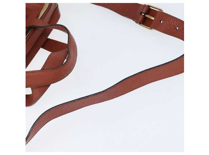 Chloé Borsa a Mano Chloe in Pelle 2 in 1 Arancione Oro Auth BA7366 D'oro - vista 9