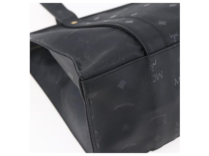 Borsa a spalla MCM Vicetos Logogram PVC Nero Oro Auth BA7690 D'oro - vista 16