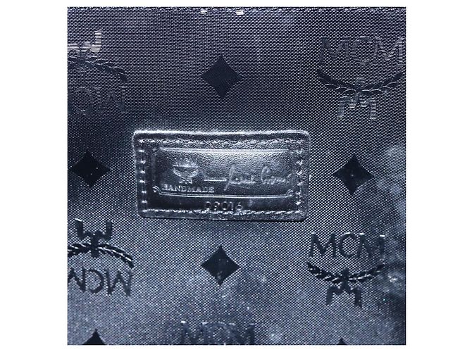 Borsa a spalla MCM Vicetos Logogram PVC Nero Oro Auth BA7690 D'oro - vista 17