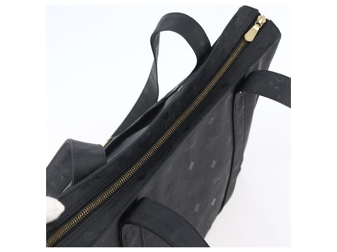 Borsa a spalla MCM Vicetos Logogram PVC Nero Oro Auth BA7690 D'oro - vista 6