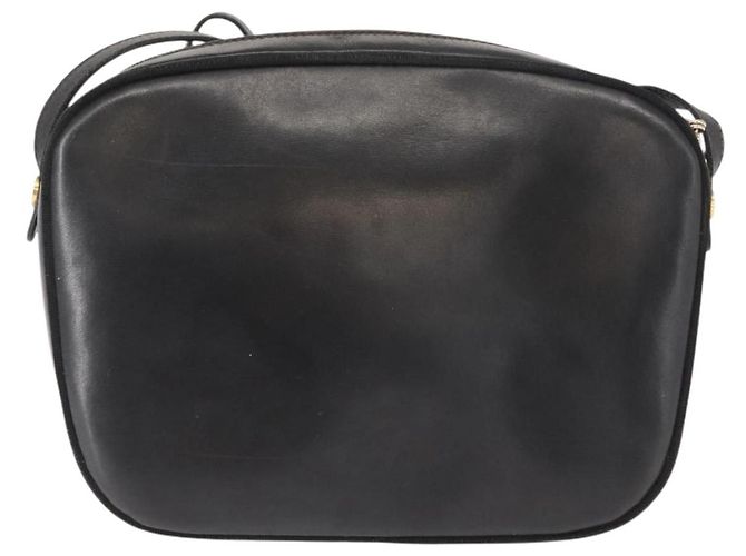 Borsa a Spalla Vala in Pelle Nera e Oro Salvatore Ferragamo Auth BA7320 Nero D'oro - vista 2