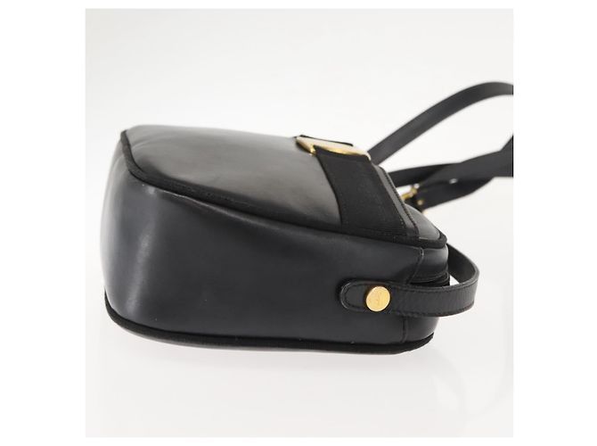 Borsa a Spalla Vala in Pelle Nera e Oro Salvatore Ferragamo Auth BA7320 Nero D'oro - vista 3
