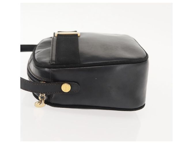 Borsa a Spalla Vala in Pelle Nera e Oro Salvatore Ferragamo Auth BA7320 Nero D'oro - vista 4
