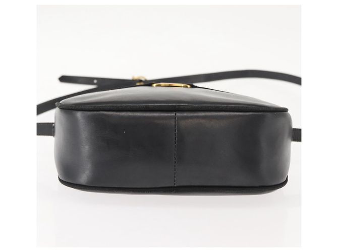 Borsa a Spalla Vala in Pelle Nera e Oro Salvatore Ferragamo Auth BA7320 Nero D'oro - vista 5