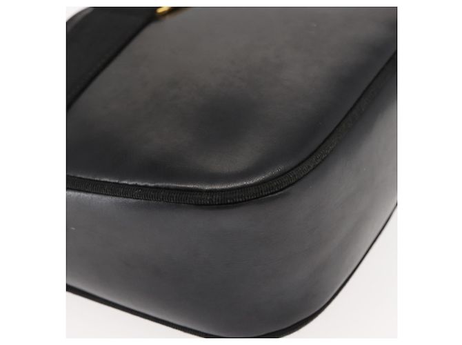 Borsa a Spalla Vala in Pelle Nera e Oro Salvatore Ferragamo Auth BA7320 Nero D'oro - vista 9