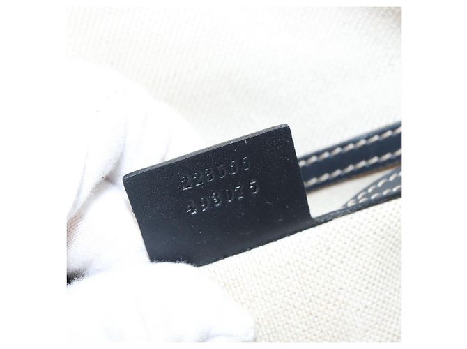Gucci Bolso de Hombro GG Supreme PVC Marino Plata 223666 Auth 150039 Azul marino - vista 12