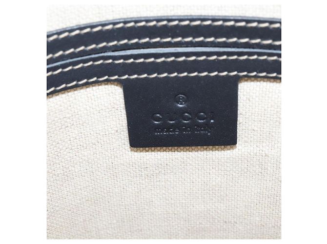 Gucci Bolso de Hombro GG Supreme PVC Marino Plata 223666 Auth 150039 Azul marino - vista 18