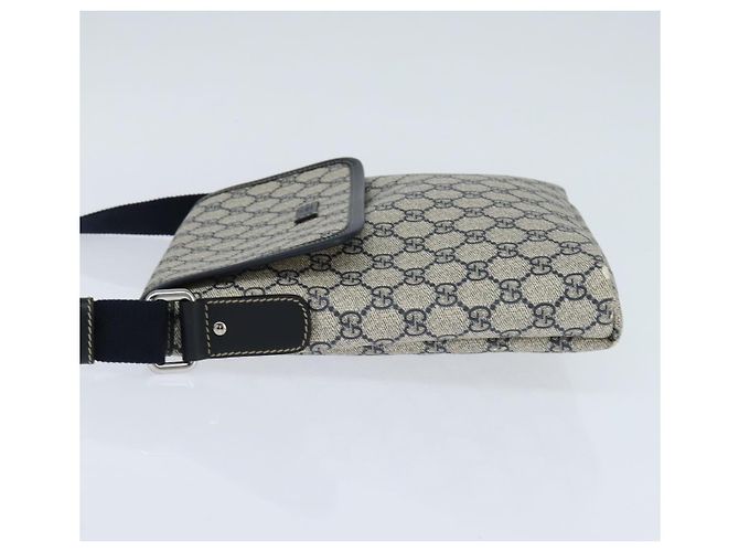 Gucci Bolso de Hombro GG Supreme PVC Marino Plata 223666 Auth 150039 Azul marino - vista 3