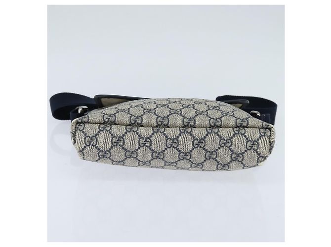 Gucci Bolso de Hombro GG Supreme PVC Marino Plata 223666 Auth 150039 Azul marino - vista 5