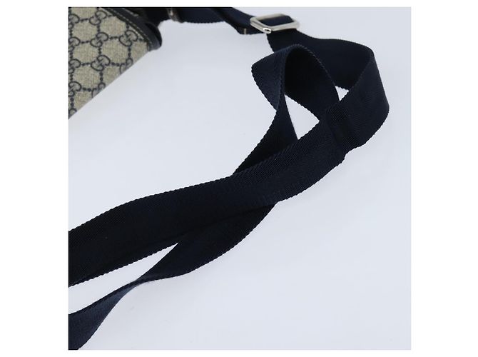 Gucci Bolso de Hombro GG Supreme PVC Marino Plata 223666 Auth 150039 Azul marino - vista 7