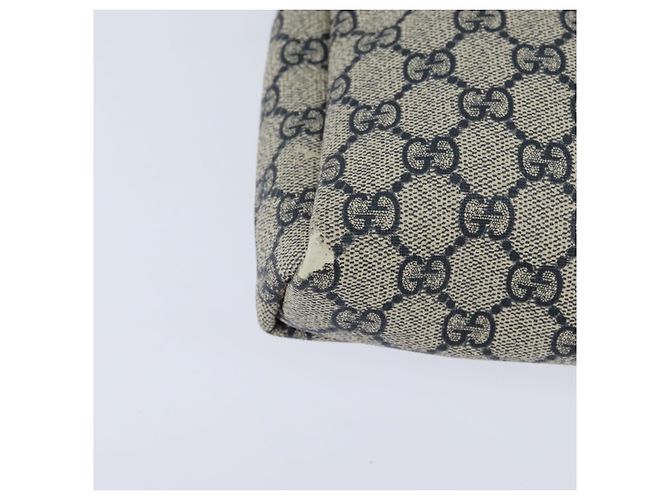 Gucci Bolso de Hombro GG Supreme PVC Marino Plata 223666 Auth 150039 Azul marino - vista 9