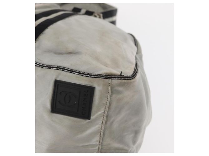 Borsa Boston in nylon argento CC Auth BA7758 della linea sportiva CHANEL - vista 15
