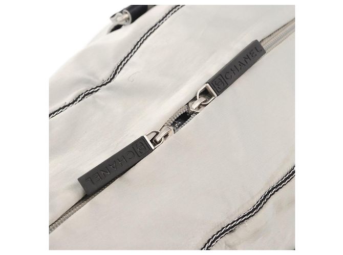Borsa Boston in nylon argento CC Auth BA7758 della linea sportiva CHANEL - vista 18