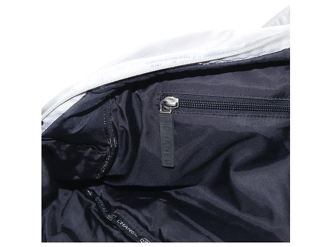 Borsa Boston in nylon argento CC Auth BA7758 della linea sportiva CHANEL - vista 23
