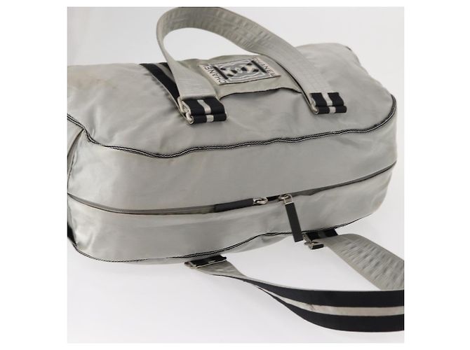 Borsa Boston in nylon argento CC Auth BA7758 della linea sportiva CHANEL - vista 7