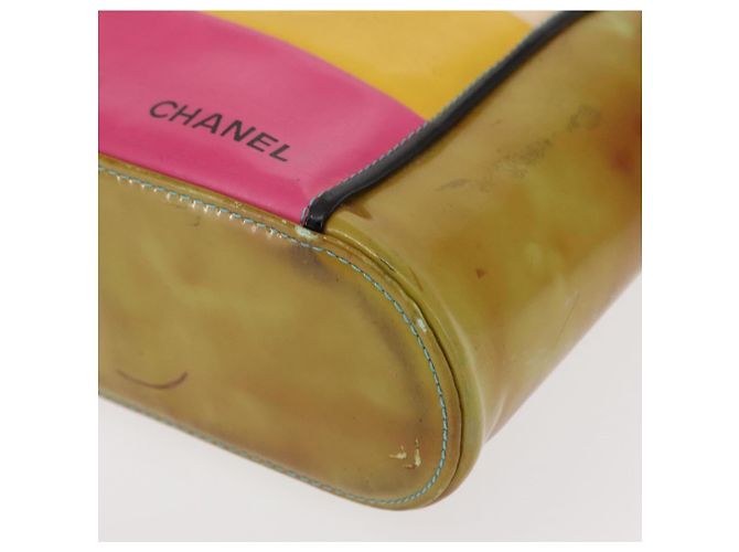CHANEL Handtasche Emaille Mehrfarbig Gold CC Auth 151278 Mehrfarben Golden - Ansicht 14