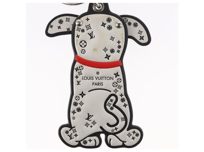 LOUIS VUITTON Llavero LV Dalmatia Soporte de Llave de Caucho Blanco M00746 Auth 152672M - vista 6