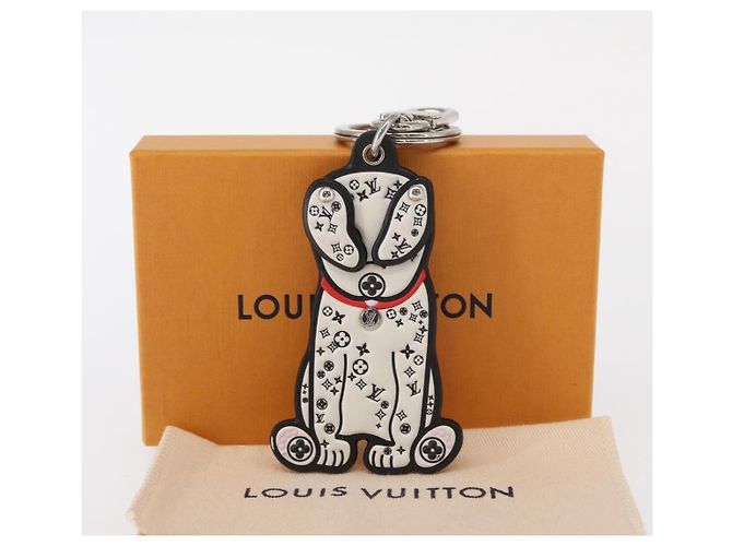 LOUIS VUITTON Llavero LV Dalmatia Soporte de Llave de Caucho Blanco M00746 Auth 152672M - vista 9