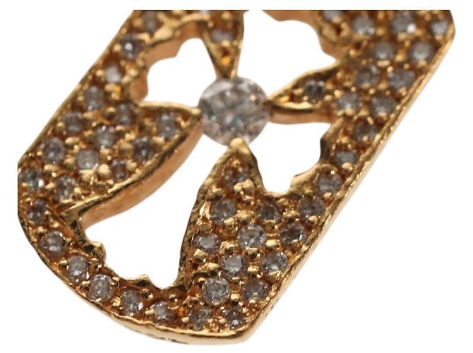 Chrome Hearts Tiny Cutout Kreuz Charm aus 22K Gold Auth 152458SM Golden - Ansicht 4