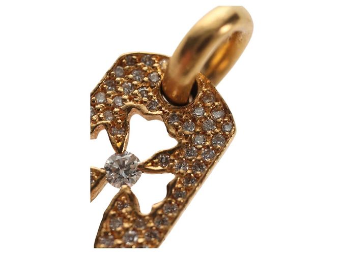 Chrome Hearts Tiny Cutout Kreuz Charm aus 22K Gold Auth 152458SM Golden - Ansicht 6