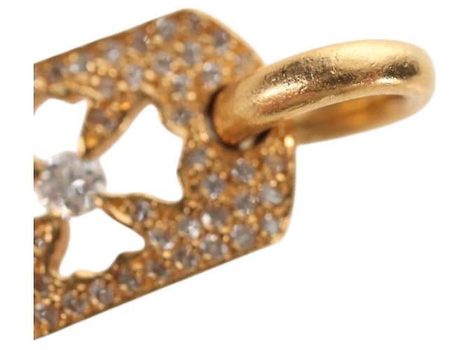 Chrome Hearts Tiny Cutout Kreuz Charm aus 22K Gold Auth 152458SM Golden - Ansicht 8