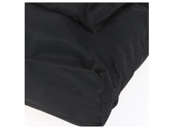 Borsa Tote Prada in Nylon Nero Argento Auth 151870 - vista 14