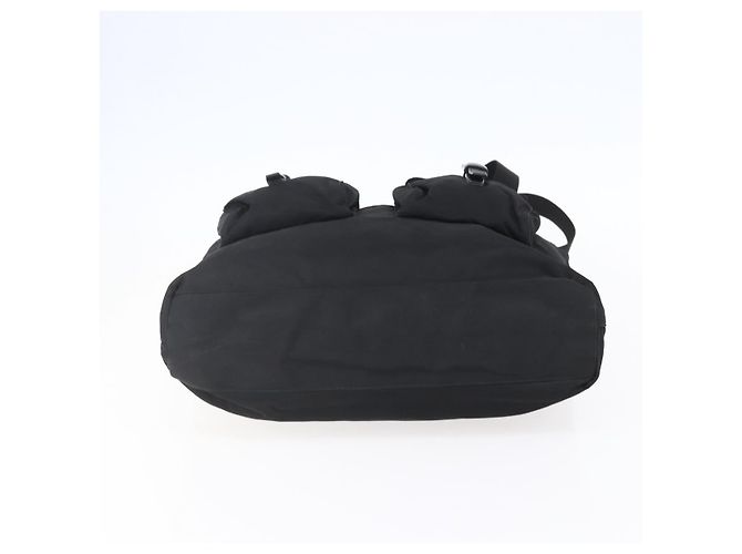 Borsa Tote Prada in Nylon Nero Argento Auth 151870 - vista 5