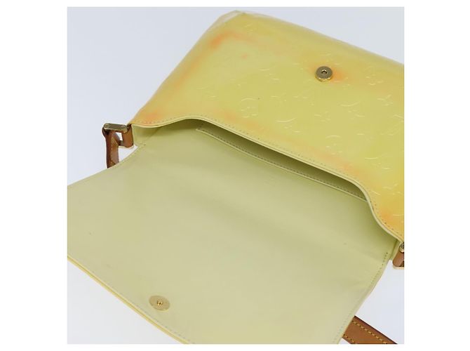 LOUIS VUITTON Borsa Thompson Street Monogram Vernis Giallo Lime M91071 Auth BA7213 D'oro - vista 10