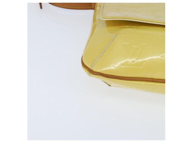 LOUIS VUITTON Borsa Thompson Street Monogram Vernis Giallo Lime M91071 Auth BA7213 D'oro - vista 14