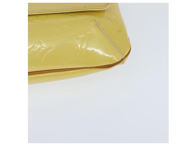 LOUIS VUITTON Borsa Thompson Street Monogram Vernis Giallo Lime M91071 Auth BA7213 D'oro - vista 15