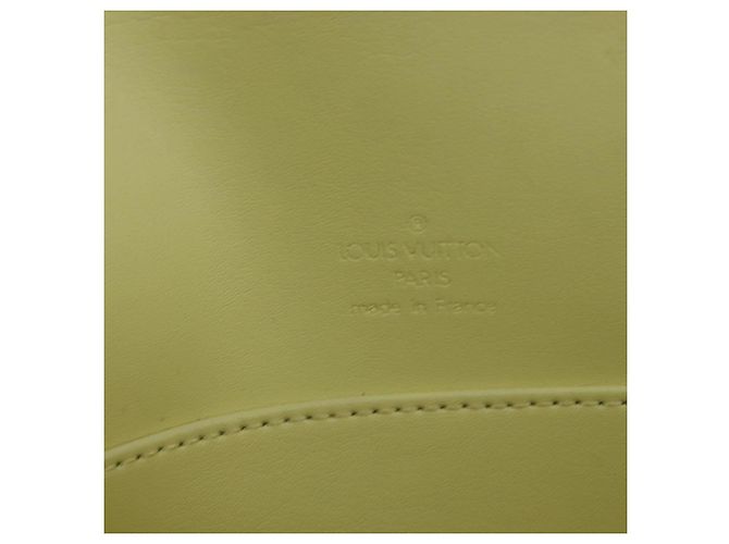 LOUIS VUITTON Borsa Thompson Street Monogram Vernis Giallo Lime M91071 Auth BA7213 D'oro - vista 17