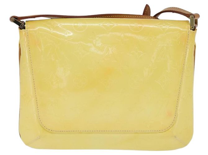 LOUIS VUITTON Borsa Thompson Street Monogram Vernis Giallo Lime M91071 Auth BA7213 D'oro - vista 2