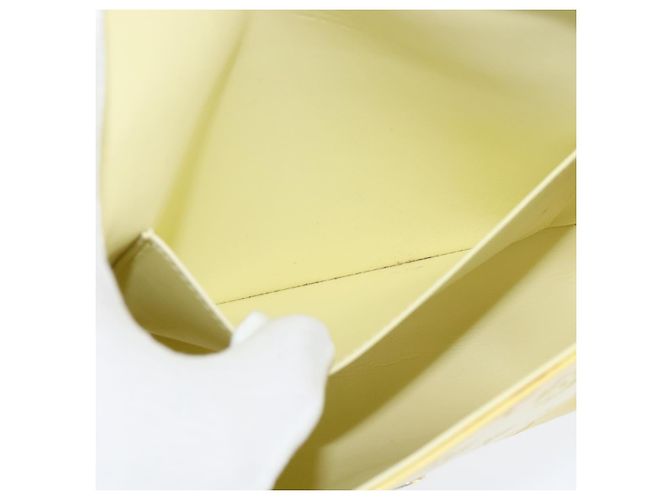 LOUIS VUITTON Borsa Thompson Street Monogram Vernis Giallo Lime M91071 Auth BA7213 D'oro - vista 20