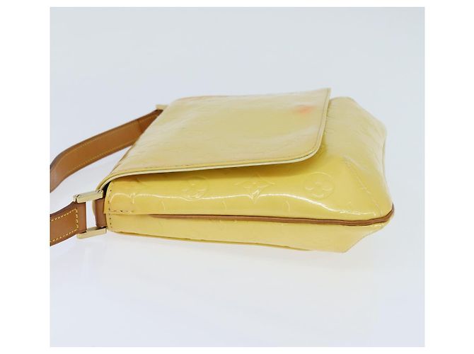 LOUIS VUITTON Borsa Thompson Street Monogram Vernis Giallo Lime M91071 Auth BA7213 D'oro - vista 3
