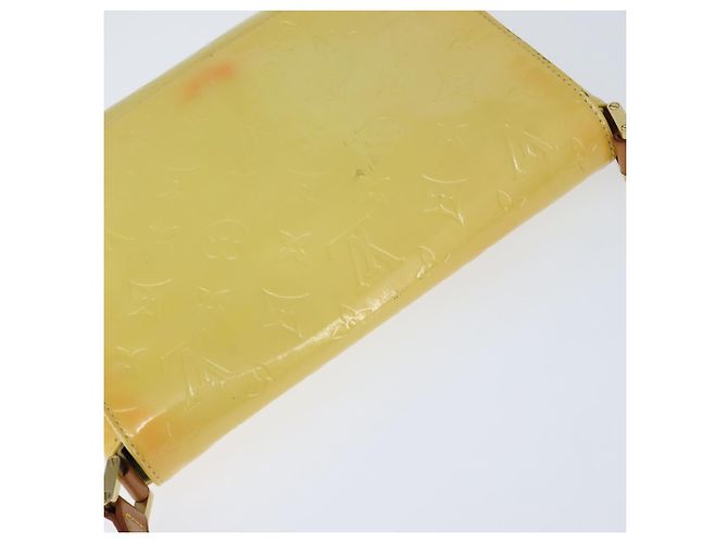LOUIS VUITTON Borsa Thompson Street Monogram Vernis Giallo Lime M91071 Auth BA7213 D'oro - vista 6