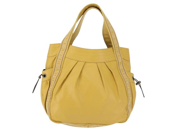 Borsa tote in pelle Burberry Blue Label gialla Auth th6327 Giallo - vista 13
