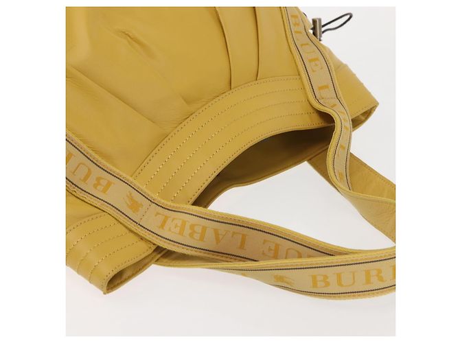 Borsa tote in pelle Burberry Blue Label gialla Auth th6327 Giallo - vista 7