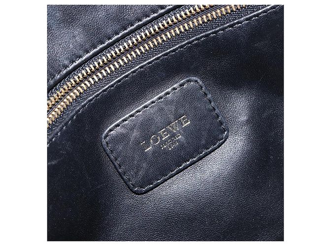 LOEWE Anagram Americana 28 Borsa a Mano Pelle Oro Auth 147012 D'oro - vista 20