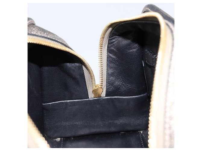 LOEWE Anagram Americana 28 Borsa a Mano Pelle Oro Auth 147012 D'oro - vista 22