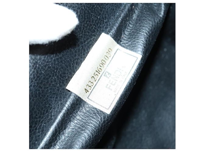 Pequin FENDI Pecan Canvas Handtasche PVC 2-Wege Schwarz Braun Auth th6378 - Ansicht 12