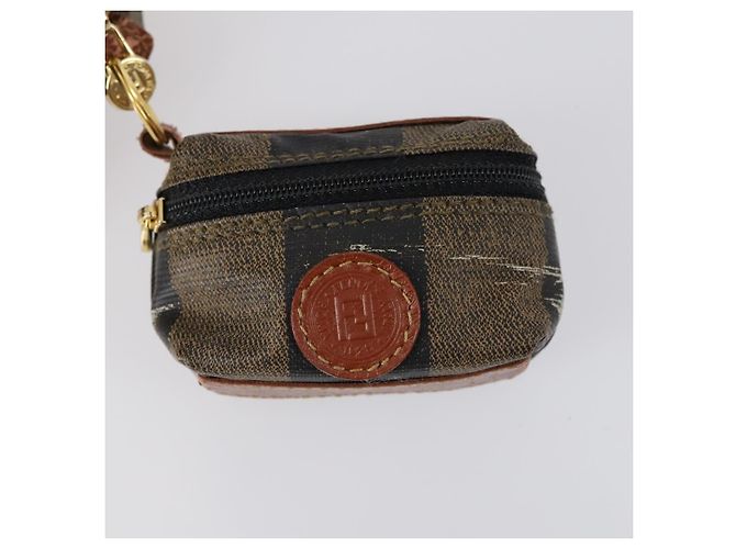 Pequin FENDI Pecan Canvas Handtasche PVC 2-Wege Schwarz Braun Auth th6378 - Ansicht 23