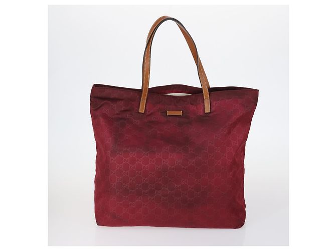 GUCCI GG Canvas Web Sherry Line Tasche PVC Nylon 5 Set Rot Beige Auth bs30286 - Ansicht 2