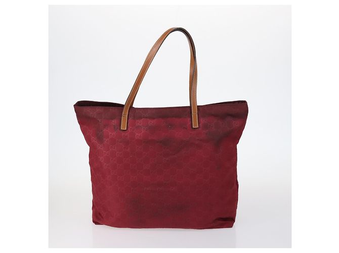GUCCI GG Canvas Web Sherry Line Tasche PVC Nylon 5 Set Rot Beige Auth bs30286 - Ansicht 3