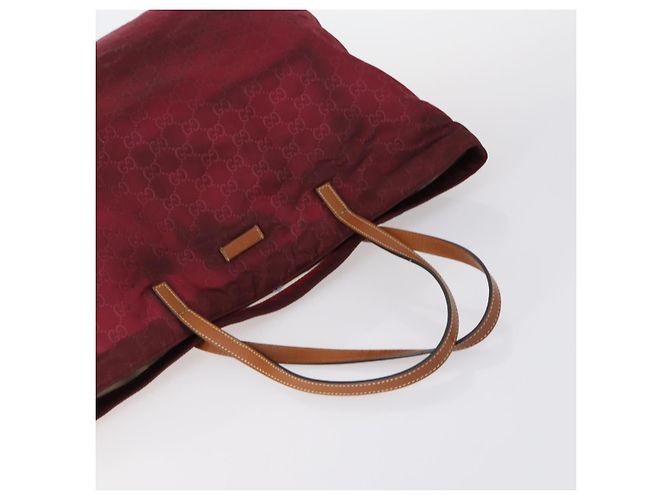 GUCCI GG Canvas Web Sherry Line Tasche PVC Nylon 5 Set Rot Beige Auth bs30286 - Ansicht 4