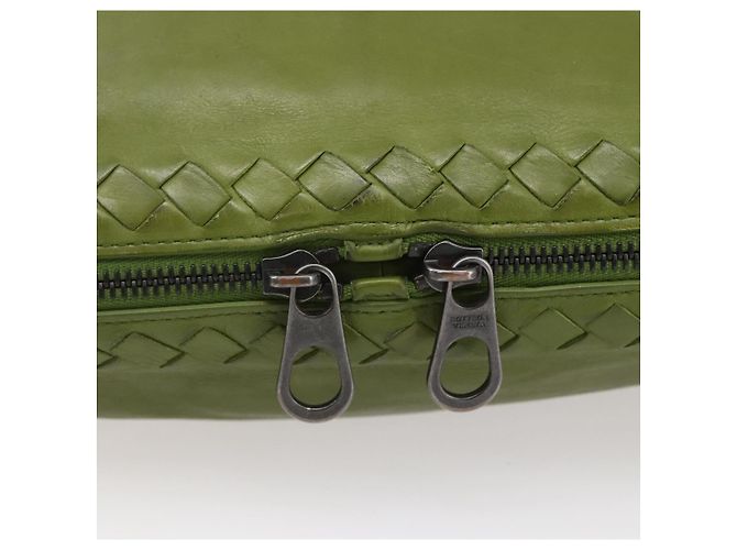 Autre Marque Borsa a Spalla in Pelle Intrecciato Bottega Veneta Verde Auth bs30446 - vista 10