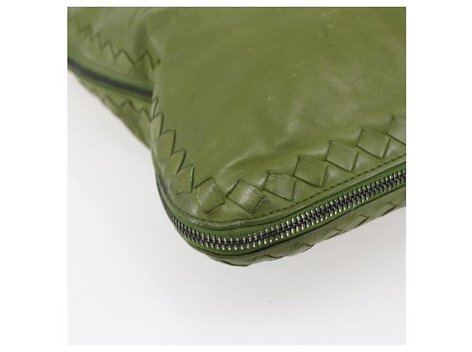 Autre Marque Borsa a Spalla in Pelle Intrecciato Bottega Veneta Verde Auth bs30446 - vista 14