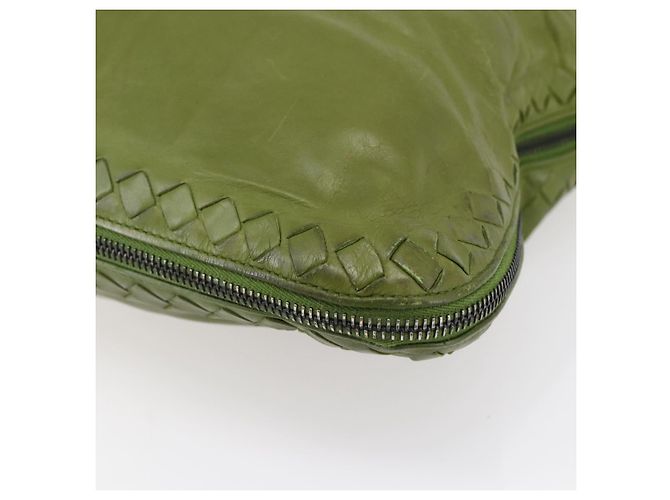 Autre Marque Borsa a Spalla in Pelle Intrecciato Bottega Veneta Verde Auth bs30446 - vista 15