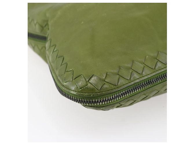 Autre Marque Borsa a Spalla in Pelle Intrecciato Bottega Veneta Verde Auth bs30446 - vista 16